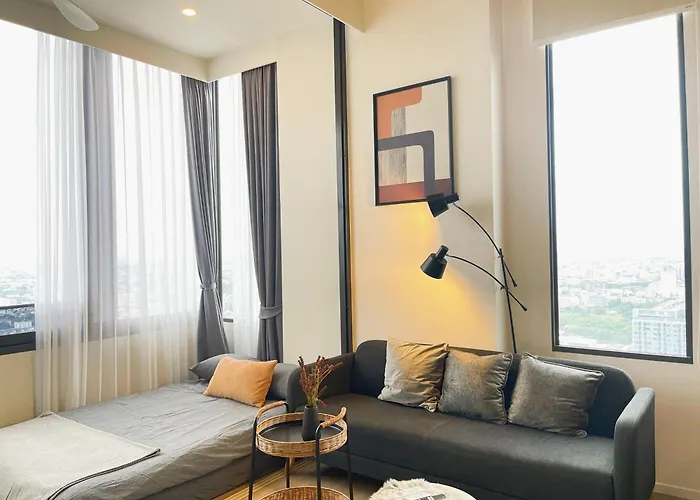 Apartamento 2br Bts On Nut Siamese87 Two Bedroom Loft Hight Floor 24 Bangkok